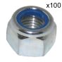 UNF Nylon Insert Locking Nuts, Size: 7/16". Pack of 100
