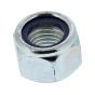 Metric Nylon Insert Locking Nuts, Size: M20, Zinc Plated - Pack of 10