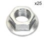 Metric Serrated Flanged Nuts, Zinc Plated, Size: M16 - Pack of 25