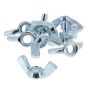 Wing Nuts, Zinc Plated, Size: M6 - Pack of 10 - 903 0762