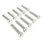 M16 x 70mm A2 Hexagon Head Stainless Steel DIN 933 Setscrews 10 Pack