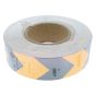 Reflective Hazard Tape 45M x 5cm with Arrows Yellow and Black