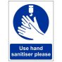 Use Hand Sanitiser Please - Rectangular Semi-rigid Styrene Sign