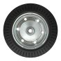 Rubber Wheel 400x70 3rel 178 Plane Bore-Steel Silver Galv Cent - Pramac Part - 907 0107
