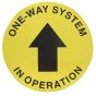 One Way System In Operation Floor Sticker - 400mm Diameter