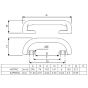 296mm Yellow Steel Braced Polyurethane Multipurpose Grab Handle