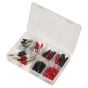 Crocodile Clip Assortment 60pc Red & Black Sealey Part No. AB023CA