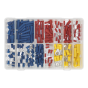 Crimp Terminal Assortment 200pc Blue, Red & Yellow Sealey Part No. AB038MT