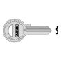 T84/40 40mm Left Hand Key Blank 08682 by ABUS - 682