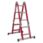 Aluminium Multipurpose Ladder EN 131 Adjustable Height Sealey Part No. AFPL2