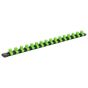 Socket Retaining Rail with 16 Clips 3/8"Sq Drive - Hi-Vis Green Sealey Part No. AK27053HV