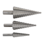 HSS 4341 Step Drill Bit Set 3pc Double Flute Sealey Part No. AK4746