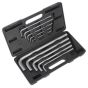 Jumbo Hex Key Set 10pc Extra-Long Metric Sealey Part No. AK6143