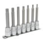 Ribe Socket Bit Set 7pc 3/8"Sq Drive 95mm Sealey Part No. AK6233