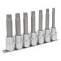 Ribe Socket Bit Set 7pc 1/2"Sq Drive 100mm Sealey Part No. AK6235