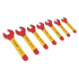 Insulated Open End Spanner Set 7pc VDE Approved Sealey Part No. AK63171