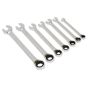 Reversible Ratchet Combination Spanner Set 7pc Metric Sealey Part No. AK63817