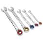 Reversible Combination Ratchet Spanner Set 5pc with Magnetic Stop Ring Metric Sealey Part No. AK63905