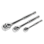 Ratchet Wrench Set 3pc Pear-Head Flip Reverse Sealey Part No. AK6672