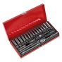 Socket Set 41pc 1/4"Sq Drive 6pt WallDrive - Metric/Imperial Sealey Part No. AK690