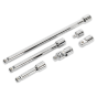 Wobble/Rigid Extension Bar, Adaptor & Universal Joint Set 6pc 3/8"Sq Drive Sealey Part No. AK7690