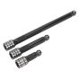 Wobble/Rigid Extension Bar Set 3pc 1/2"Sq Drive Black Series Sealey Part No. AK7692