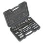 Socket Set 28pc 1/2"Sq Drive 6pt WallDrive Metric Sealey Part No. AK7953