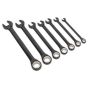 Combination Ratchet Spanner Set 7pc Black Series Metric Sealey Part No. AK7978
