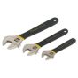 Adjustable Wrench Set 3pc Ni-Fe Finish Sealey Part No. AK907