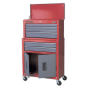 Topchest & Rollcab Combination 6 Drawer with Ball Bearing Slides - Red/Grey Sealey Part No. AP2200BB