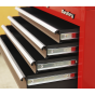 Topchest & Rollcab Combination 6 Drawer with Ball Bearing Slides - Red/Grey Sealey Part No. AP2200BB