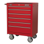 Rollcab 6 Drawer with Ball Bearing Slides - Red Sealey Part No. AP226