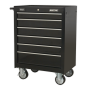 Rollcab 6 Drawer with Ball Bearing Slides - Black Sealey Part No. AP226B