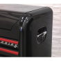 Topchest 4 Drawer Wide Retro Style - Black with Red Anodised Drawer Pulls Sealey Part No. AP41104BR