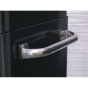 Rollcab 4 Drawer Retro Style- Black with Red Anodised Drawer Pulls Sealey Part No. AP28204BR