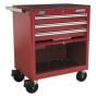 Rollcab 3 Drawer with Ball Bearing Slides - Red Sealey Part No. AP33439