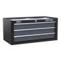 Mid-Box 3 Drawer with Ball Bearing Slides - Black/Grey Sealey Part No. AP3503TB