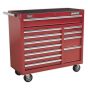 Rollcab 12 Drawer with Ball Bearing Slides Heavy-Duty - Red Sealey Part No. AP41120