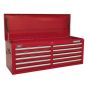 Topchest 10 Drawer with Ball Bearing Slides - Red Sealey Part No. AP5210T