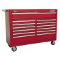 Rollcab 13 Drawer with Ball Bearing Slides - Red Sealey Part No. AP5213T