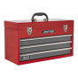 Tool Chest 3 Drawer Portable with Ball Bearing Slides - Red/Grey Sealey Part No. AP9243BB