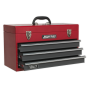 Tool Chest 3 Drawer Portable with Ball Bearing Slides - Red/Grey Sealey Part No. AP9243BB