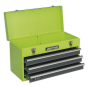 Tool Chest 3 Drawer Portable with Ball Bearing Slides - Hi-Vis Green Sealey Part No. AP9243BBHV