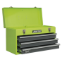 Tool Chest 3 Drawer Portable with Ball Bearing Slides - Hi-Vis Green Sealey Part No. AP9243BBHV