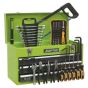 Portable Tool Chest 3 Drawer with Ball Bearing Slides - Hi-Vis & 93pc Tool Kit Sealey Part No. AP9243BBHVCOM