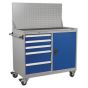 Industrial Mobile Workstation 5 Drawer & 1 Shelf Locker Sealey Part No. API1103A