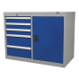 Industrial Cabinet/Workstation 5 Drawer & 1 Shelf Locker Sealey Part No. API1103B