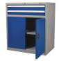 Industrial Cabinet 2 Drawer & 1 Shelf Double Locker Sealey Part No. API8810