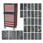 Topchest & Rollcab Combination 14 Drawer with Ball Bearing Slides & 1233pc Tool Kit Sealey Part No. APTTC02