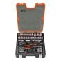 S800 Socket Set of 77 Metric & AF 1/4 & 1/2in Drive by Bahco - S800